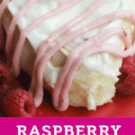 pinterest image for raspberry sweet rolls