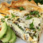how to make sausage and spinach quiche recipe. easy egg breakfast recipe.