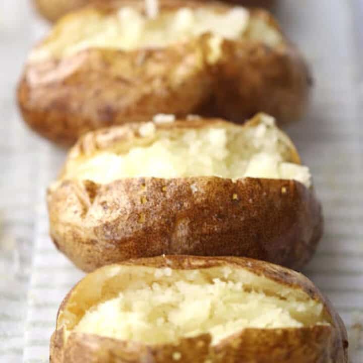 Best Steakhouse Baked Potatoes - The Carefree Kitchen