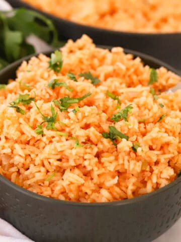 Mexican rice or Spanish Rice recipe in a bowl, an easy rice recipe