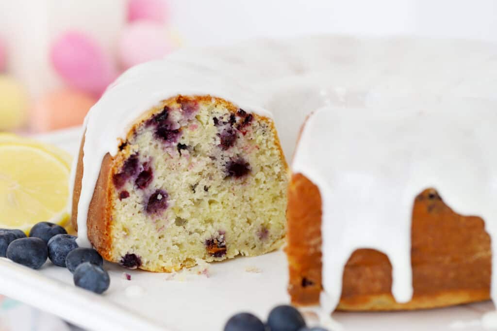 lemon blueberry bundt cake recipe with lemon icing on top, sour cream blueberry bundt cake. 