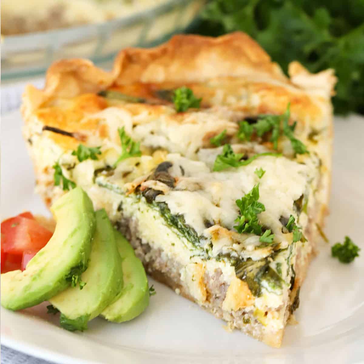 Sausage and Spinach Quiche
