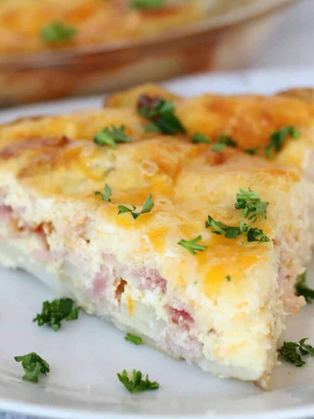 Potato Crust Quiche | Ham And Bacon Quiche Story