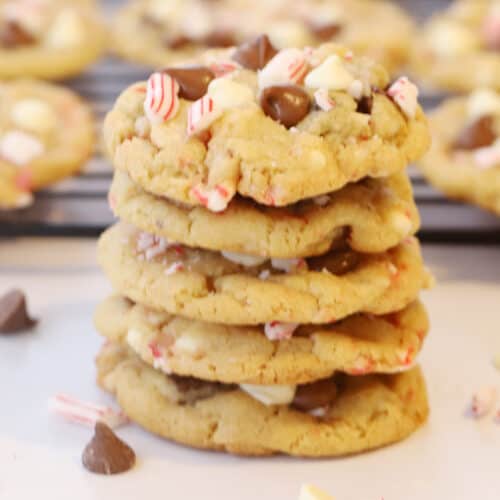 Candy Cane Chocolate Chip Cookies The Carefree Kitchen