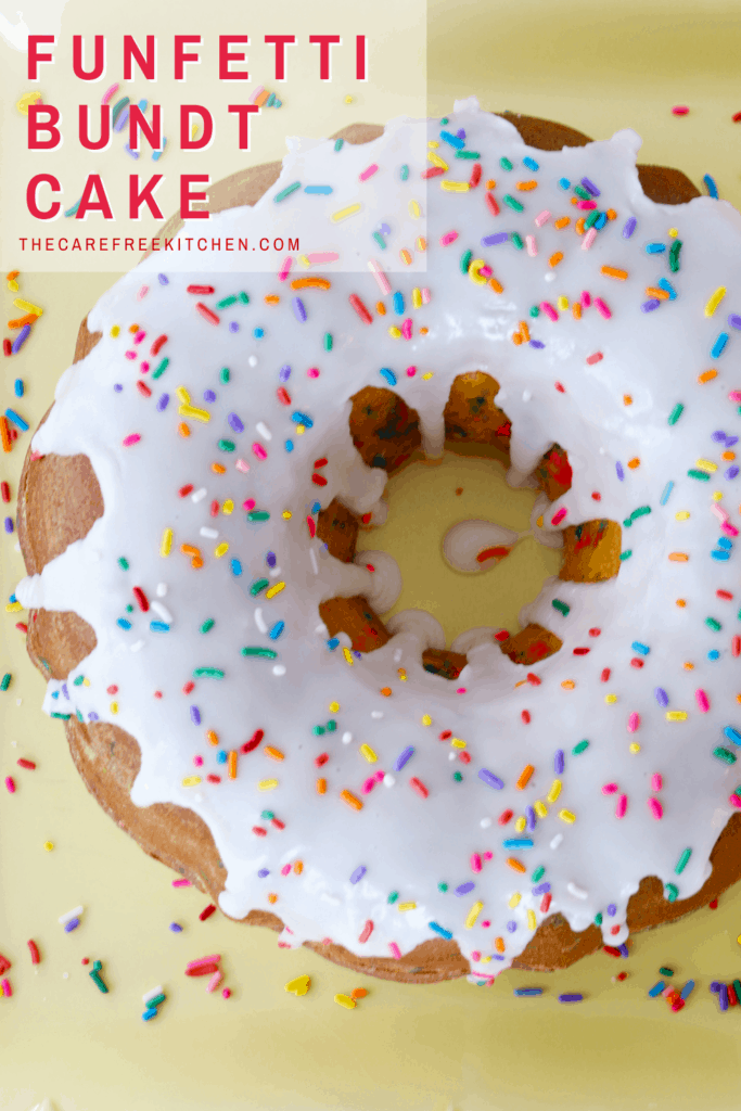 lemon funfetti bundt cake recipe, homemade bundt cake from scratch