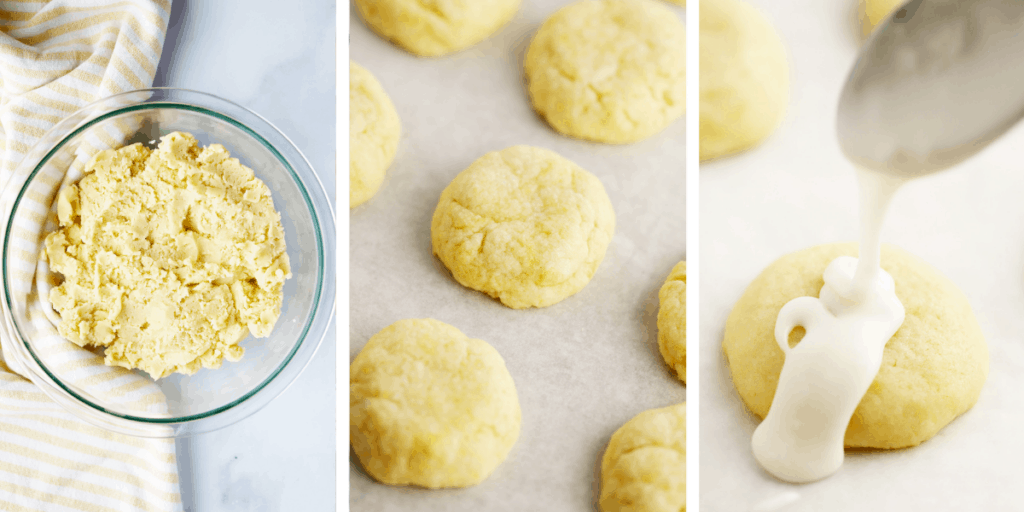 how to make glazed lemon meltaway cookies, the best lemon cookies ever.