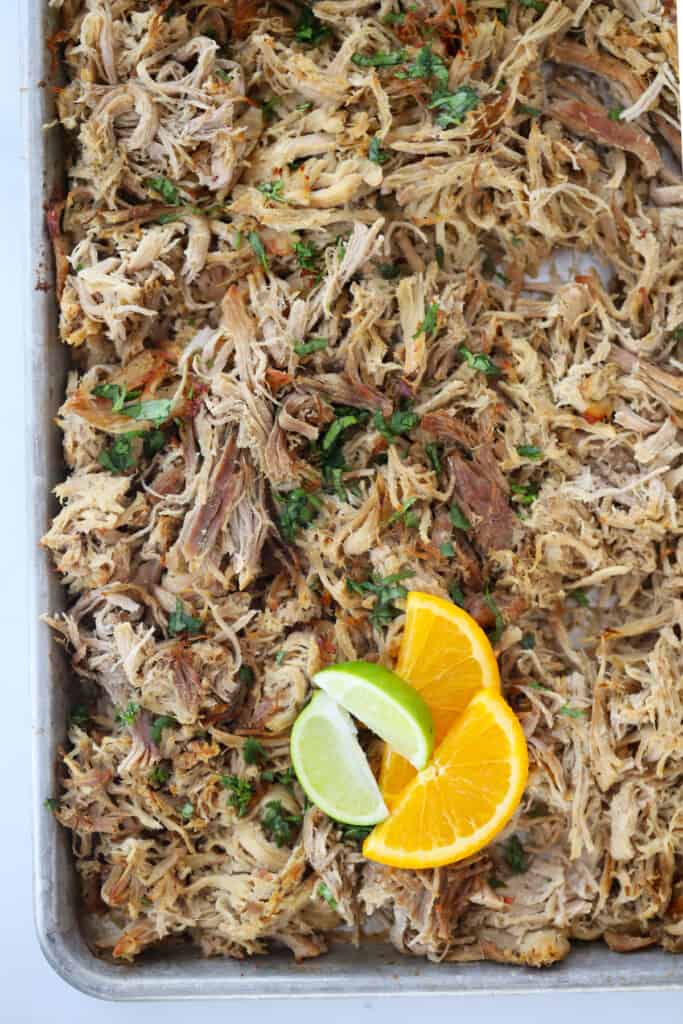 meat for pork carnitas nachos recipe, pulled pork nachos recipe, best nachos recipe, carnitas tacos toppings. 