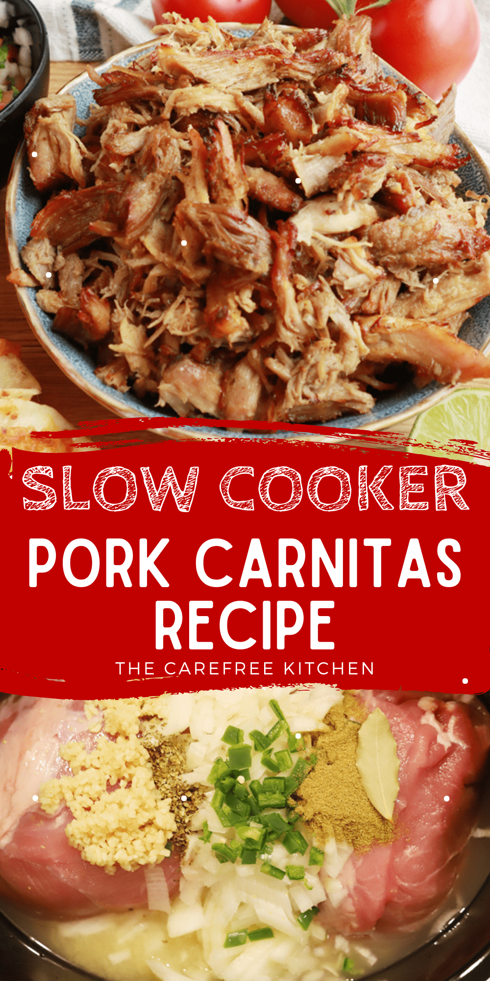 Pork Carnitas Nachos Recipe- The Carefree Kitchen