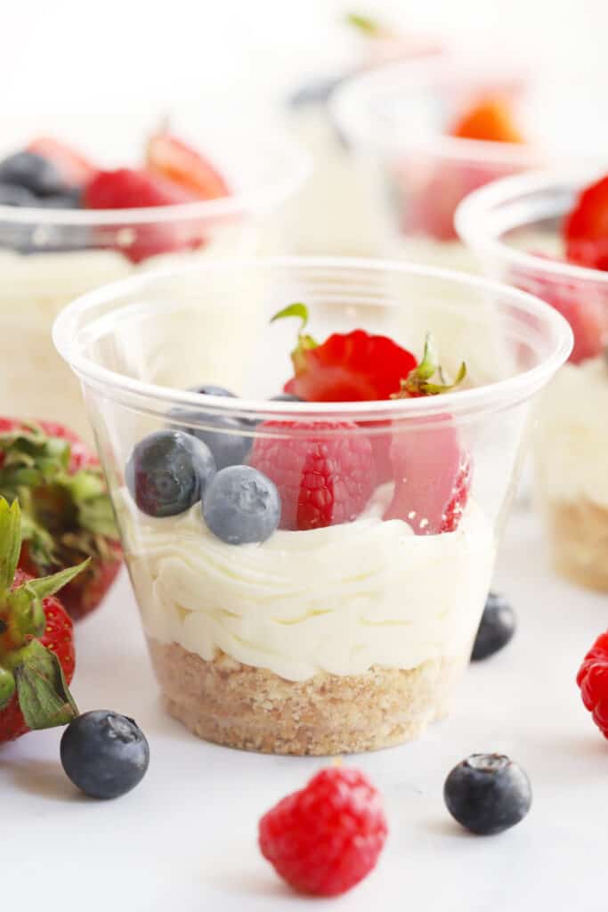 Individual No-Bake Make-Ahead Cheesecakes