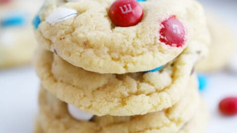 Red White and Blue M&M Cookies - Two Sisters