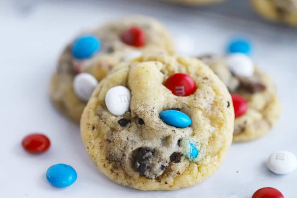 4th of july oreo and m and M cookie recipe, 4th of July recipes red white and blue. 