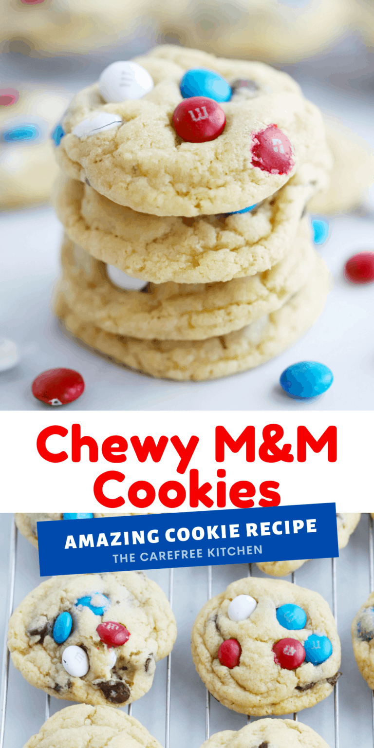 Red White And Blue M&ms Cookies - The Carefree Kitchen