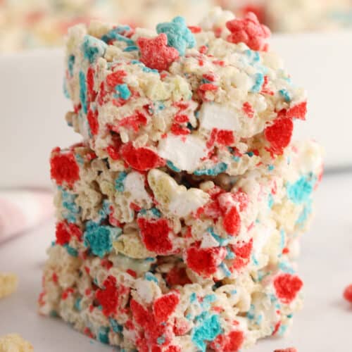4th of july Krispie treats, patriotic rice crispy treats