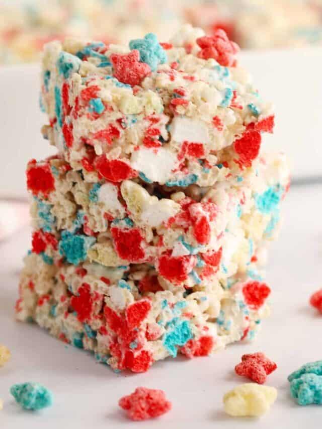Red, White And Blue Rice Krispies Treats Story