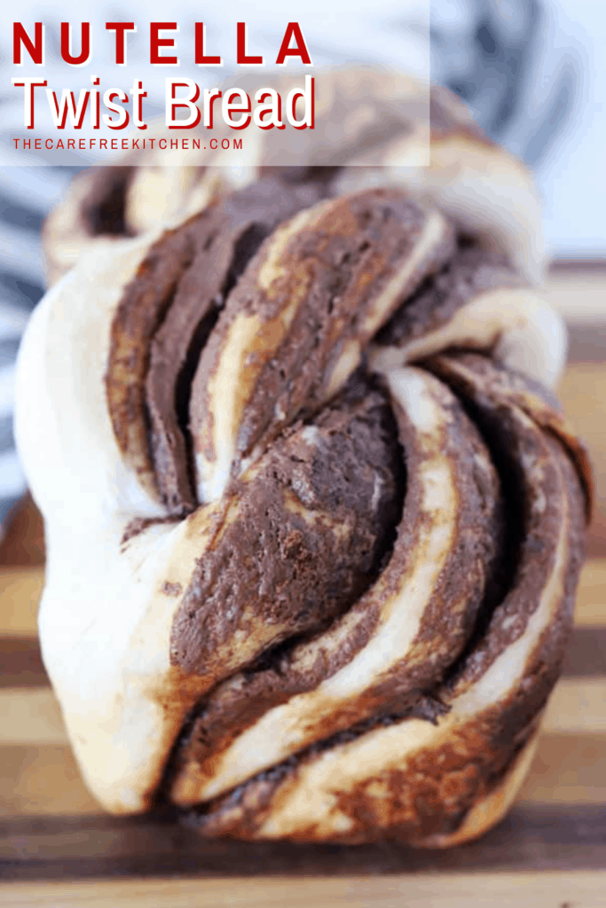 pinterest pin for Nutella twist bread