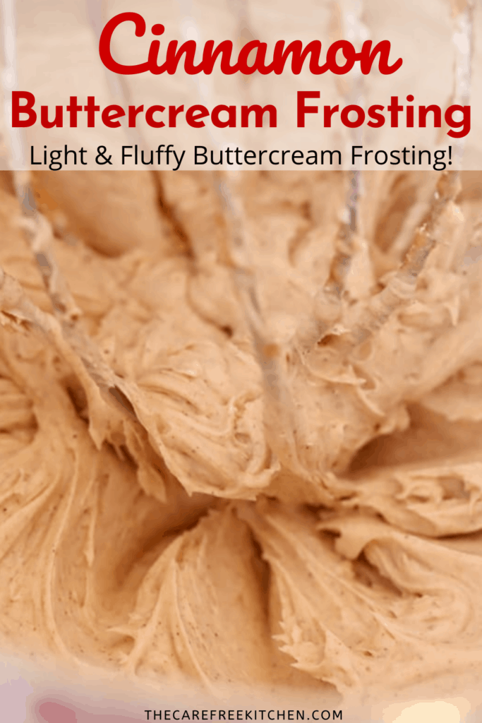 pinterest pin for cinnamon buttercream frosting