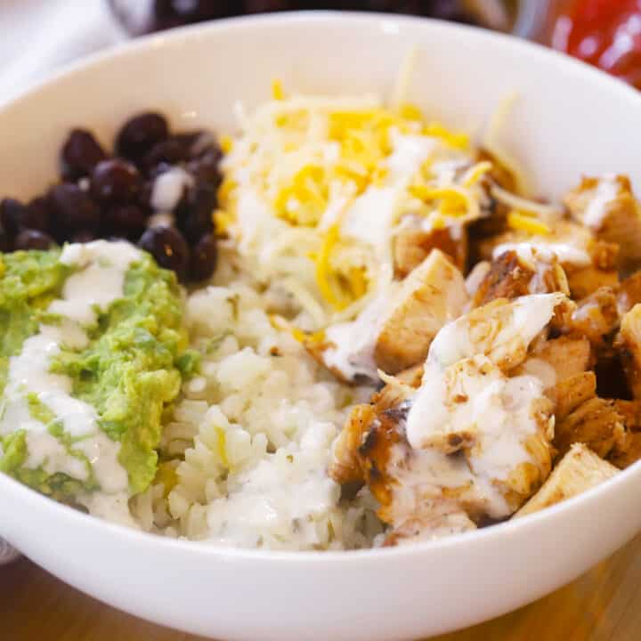 Copycat Chipotle Chicken Burrito Bowl - The Carefree Kitchen
