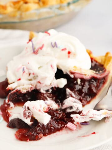 baked cherry pie recipe with whipped cream, cherry pie with frozen cherries.cherry pie filling frozen cherries.