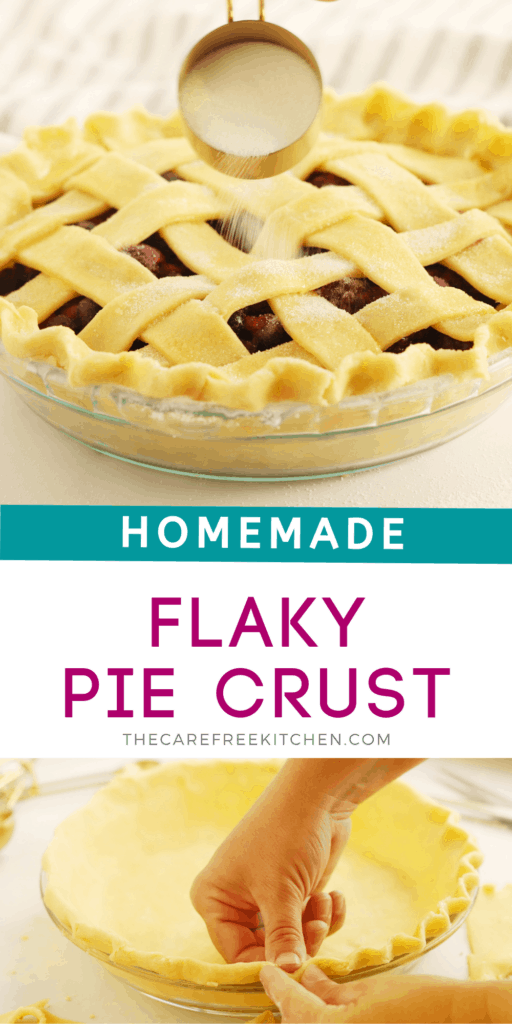 Pinterest pin for flaky pie crust