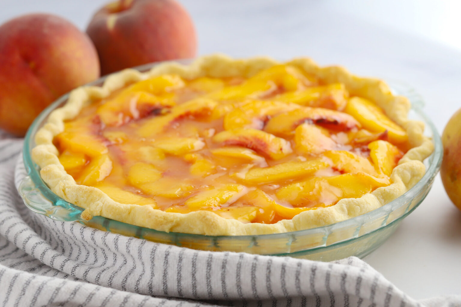 Peaches and Cream Pie - The Carefree Kitchen