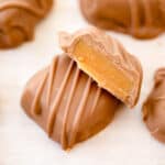 chocolate covered caramel Candy recipe. how to make chocolate covered caramels.