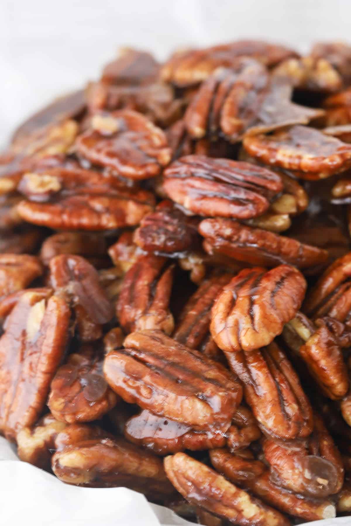 Candied pecans anyone??? Learning to use my new candy nut machine. It  should cut down my time in making these delectable creations., By  Worthington Pecan Farm