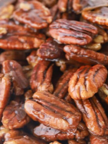 easy candied pecans recipe, how to candy pecans.