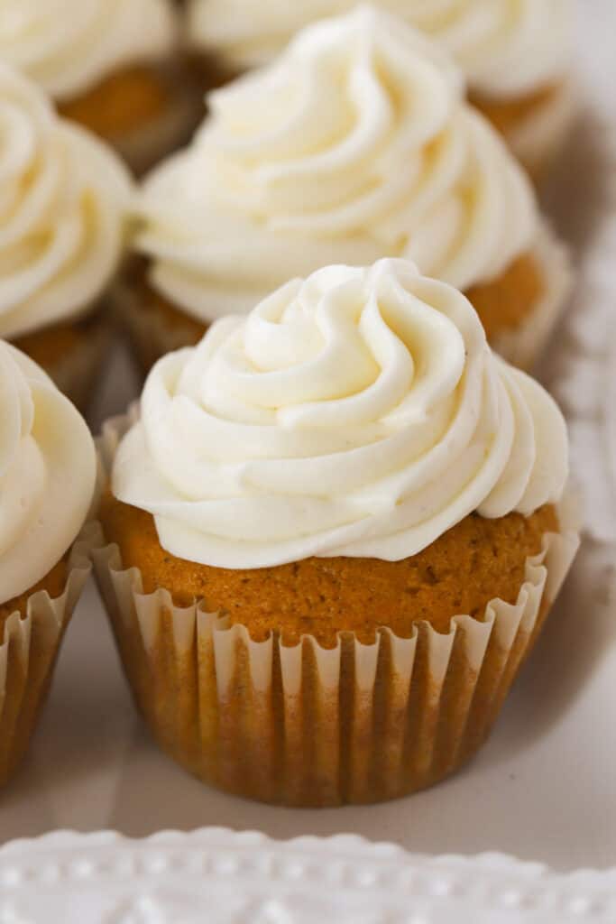 cupcakes with classic buttercream icing piped on top. How to store buttercream frosting.
