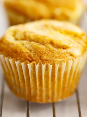 cheesecake swirl pumpkin muffins