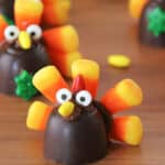 turkeys with candy corns for thanksgiving