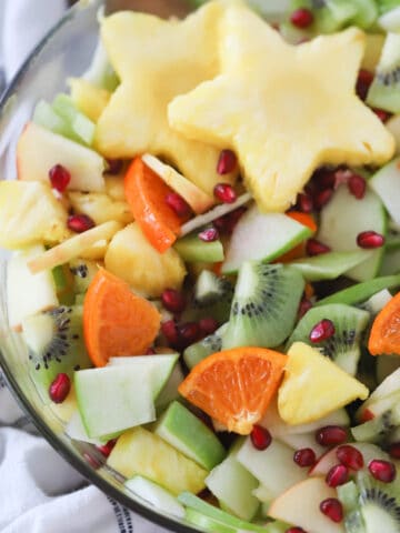fruit salad with fruit glaze