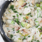 Brussels Sprouts with alfredo sauce