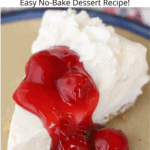 pinterest image for no bake cheesecake