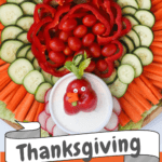 thanksgiving holiday tray vegetable tray with ranch dressing