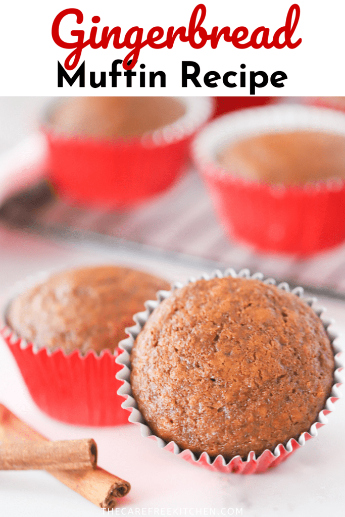 Pinterest pin for Gingerbread Muffins.