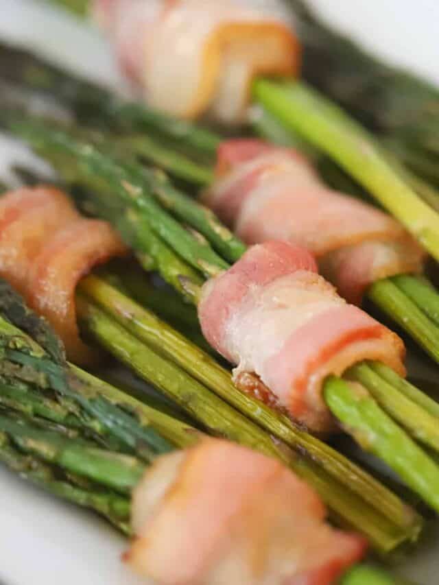 Air Fryer Bacon Wrapped Asparagus Story