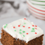 pinterest image for gingerbread cake