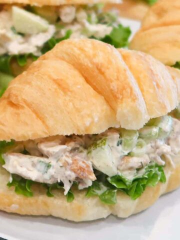 chicken salad sandwiches, chicken salad croissant