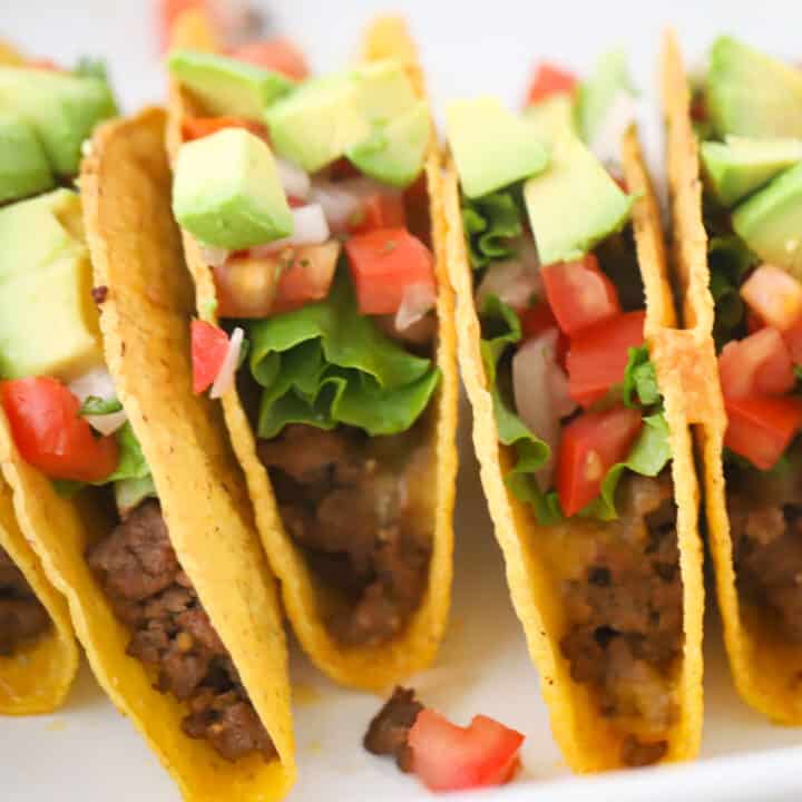 Crispy Ground Beef Tacos The Carefree Kitchen