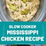 easy crockpot Mississippi chicken recipe