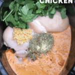 creamy tuscan chicken in a slow cooker