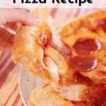 pinterest image for stuffed crust pizza