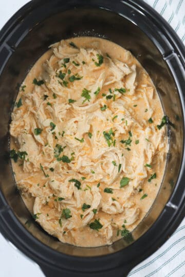 Slow Cooker Buffalo Chicken Recipe - The Carefree Kitchen