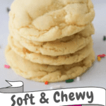 soft and chewy sugar cookie recipe, sugar cookies ready for frosting.