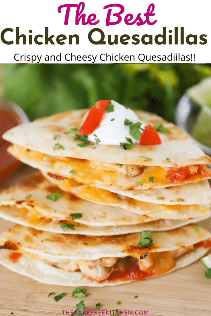 Pinterest pin for Cheese Quesadillas.