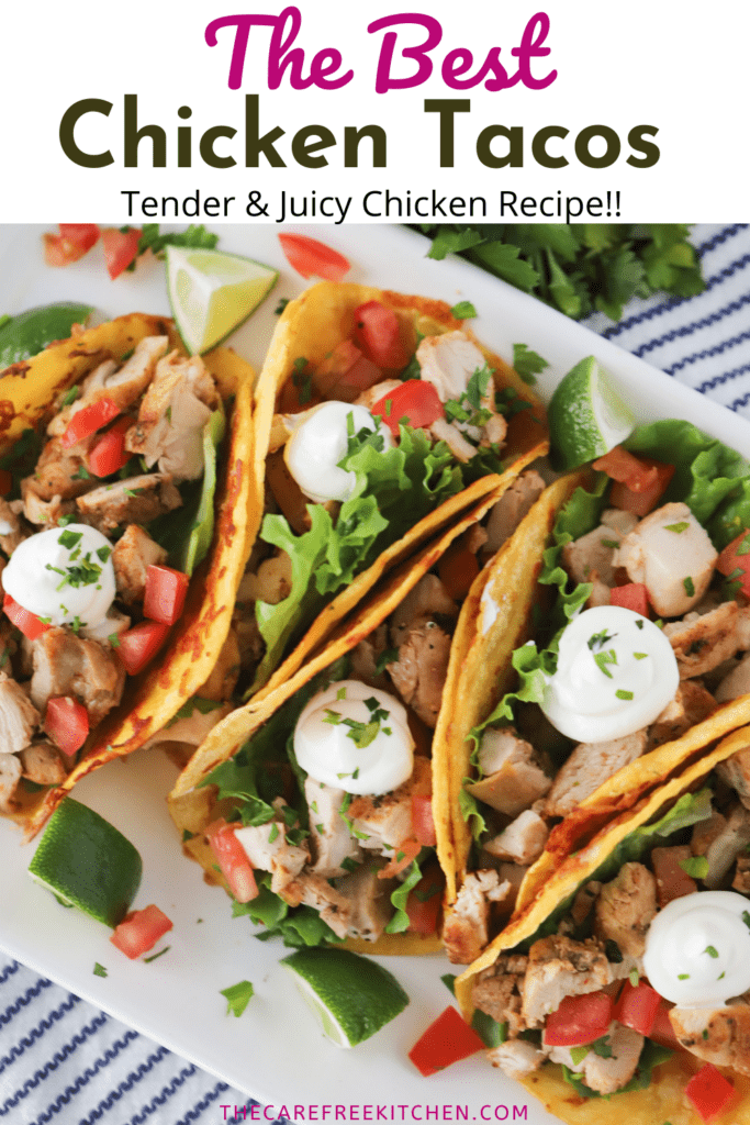 Pinterest pin for Chicken Tacos.