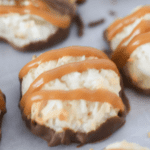 coconut macaroon recipe with caramel and chocolate