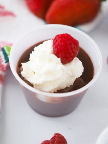 chocolate pudding recipe in a small cups