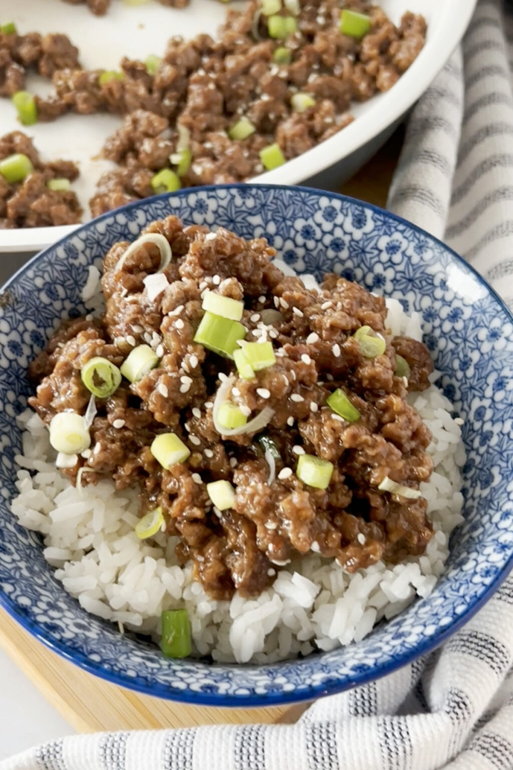 Korean Ground Beef Rice Bowl - The Carefree Kitchen