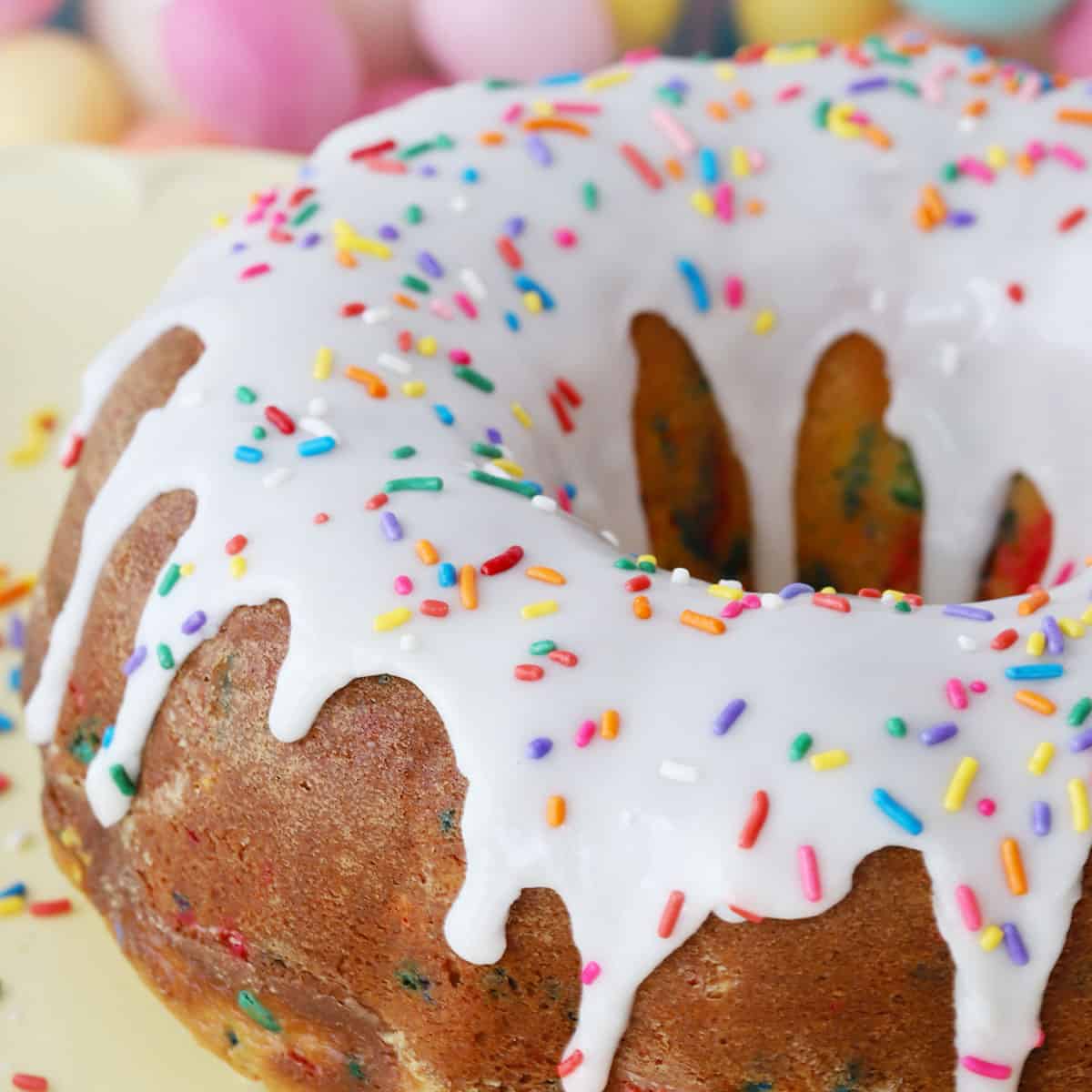 Funfetti Birthday Bundt Cake - The Carefree Kitchen